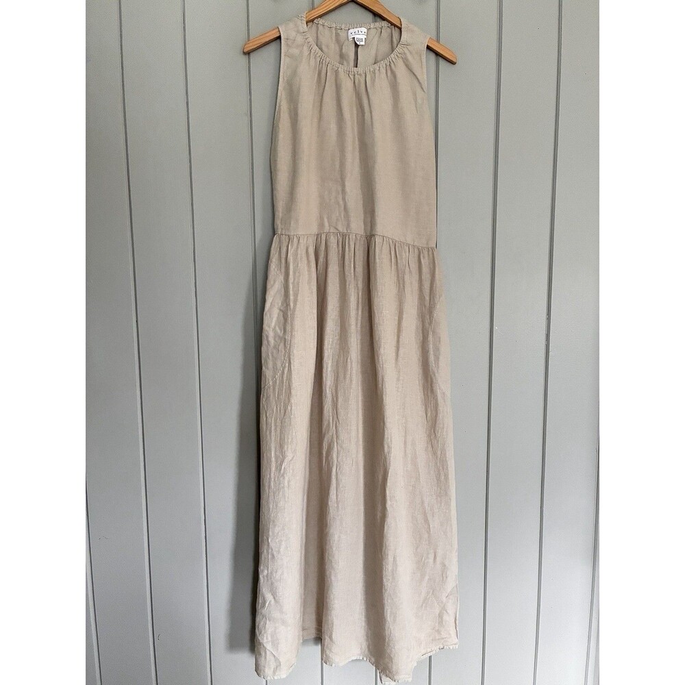 Velvet Graham & Spencer Polly Linen Maxi Cut Out Dress S Small Sleeveless
